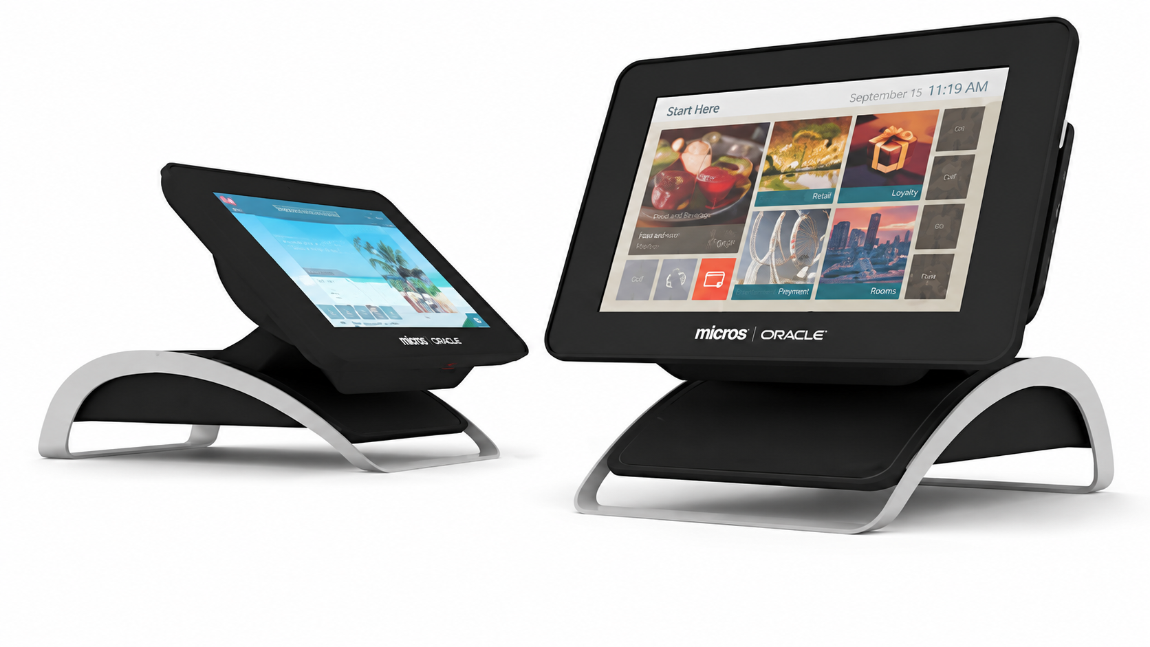 Oracle MICROS Compact Workstation 3 touchscreen POS terminals